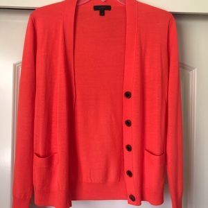 J. Crew orange sweater cardigan